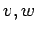 $ v,w$