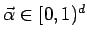 $ \vec \alpha \in [0,1)^d$