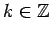 $ k \in \mathbb{Z}$